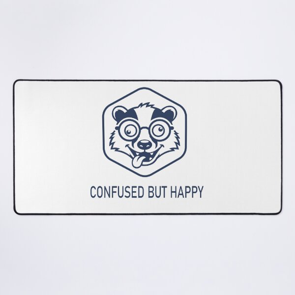 Item preview, Confused But Happy Funny Animal Logo Art designed and sold by MADBULL7.