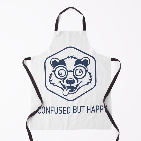 Item preview, Confused But Happy Funny Animal Logo Art designed and sold by MADBULL7.