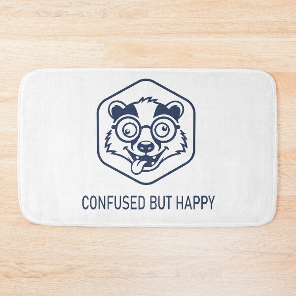 Item preview, Confused But Happy Funny Animal Logo Art designed and sold by MADBULL7.