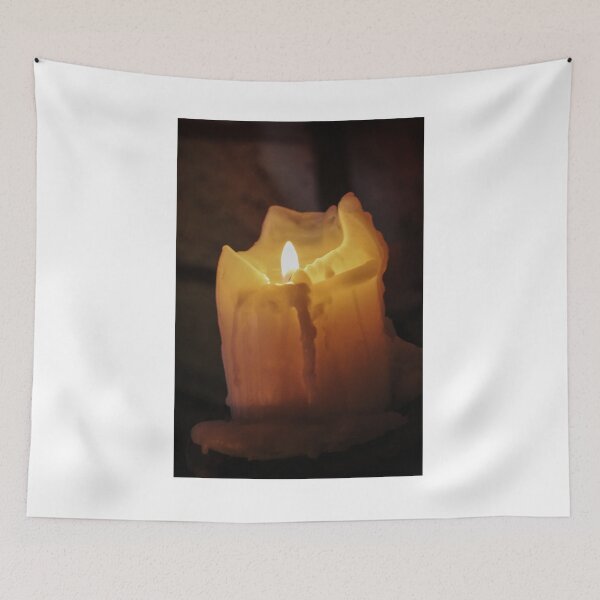 Item preview, Warm Candle Flame On Dripping Wax In Dark Room Creating Cozy Spiritual Romantic Mood designed and sold by Nmallia.