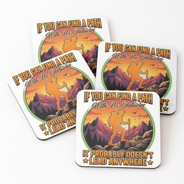 Item preview, Path With No Obstacles Motivational Hiking Quote designed and sold by TshirtsOnline-.