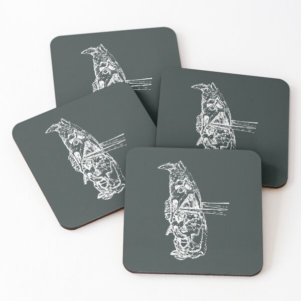 Item preview, Rat Skull & Skewers - Light Lines - (#303D3A) designed and sold by The Stippler Process.