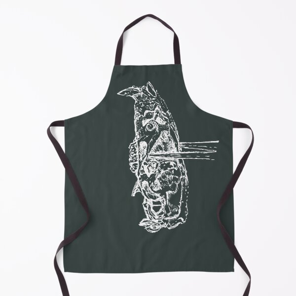 Item preview, Rat Skull & Skewers - Light Lines - (#303D3A) designed and sold by The Stippler Process.