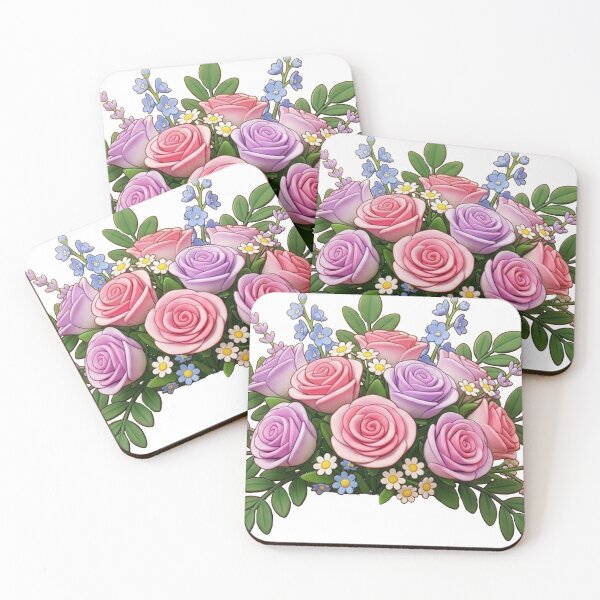 Item preview, Pastel Rose Bouquet Floral Art designed and sold by AirCrayons27.