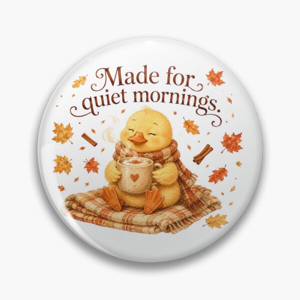 Item preview, Made For Quiet Mornings Cute Duck Autumn Coffee Aesthetic designed and sold by AQUILAKREO.