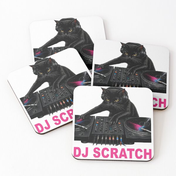 Item preview, DJ Scratch Black Cat designed and sold by RODEONYAN.
