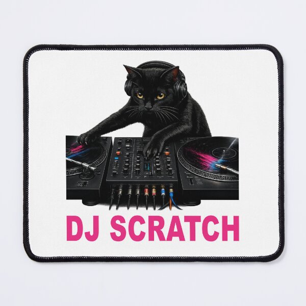 Item preview, DJ Scratch Black Cat designed and sold by RODEONYAN.