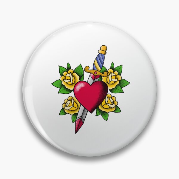 Item preview, heart dagger + roses designed and sold by saacstix.