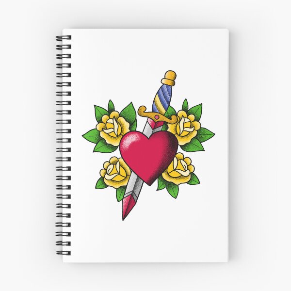 Item preview, heart dagger + roses designed and sold by saacstix.