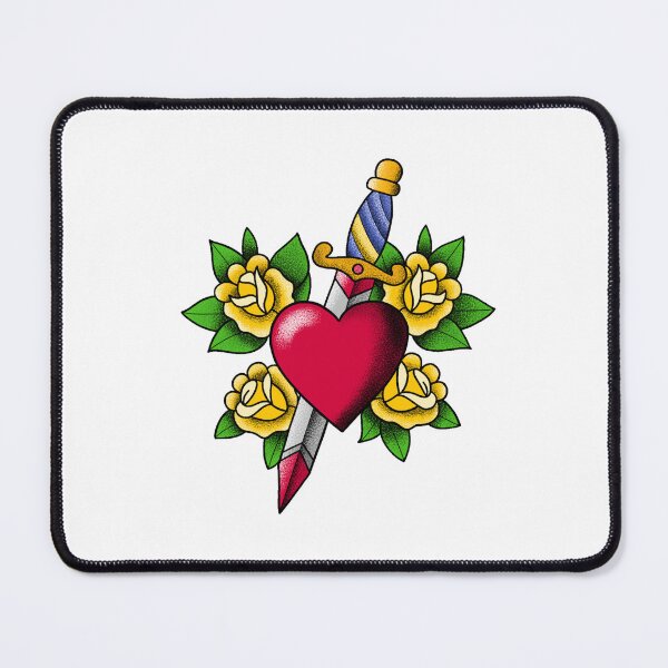 Item preview, heart dagger + roses designed and sold by saacstix.