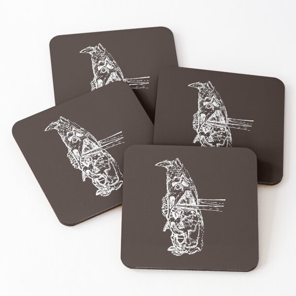 Item preview, Rat Skull & Skewers - Light Lines - (#2B1B17) designed and sold by The Stippler Process.