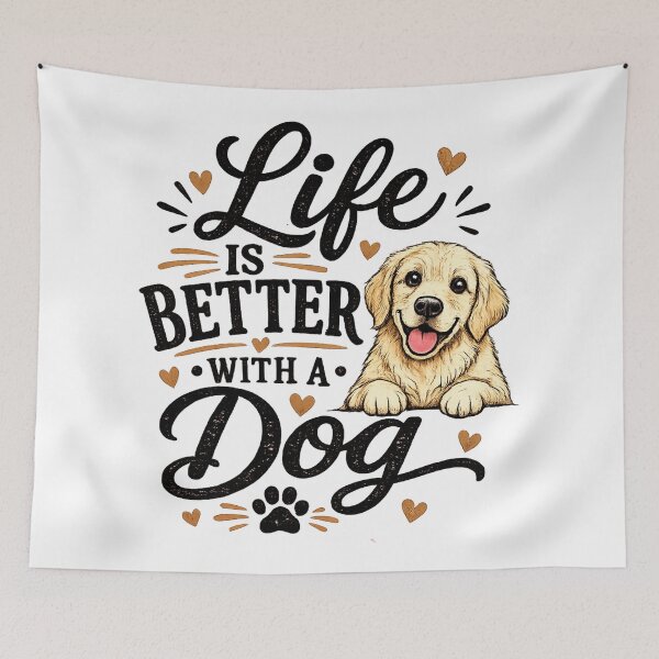 Item preview, Life is better with a dog designed and sold by Side Quest Co..