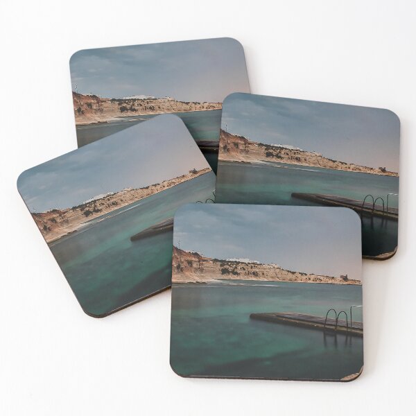 Item preview, Moody Rocky Shoreline and Coastal Harbor Waterfront Along Calm Sea Under Overcast Sky designed and sold by Nmallia.