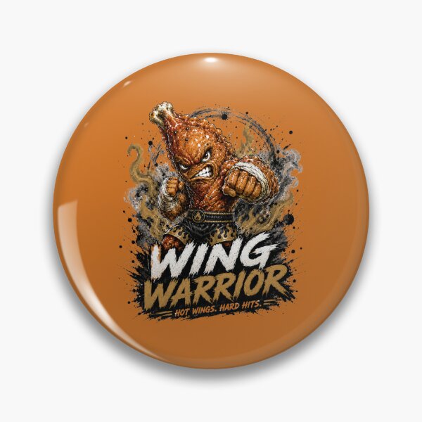 Item preview, Wing Warrior – Hot Wings Hard Hits Fighting Chicken designed and sold by BlackSector77.