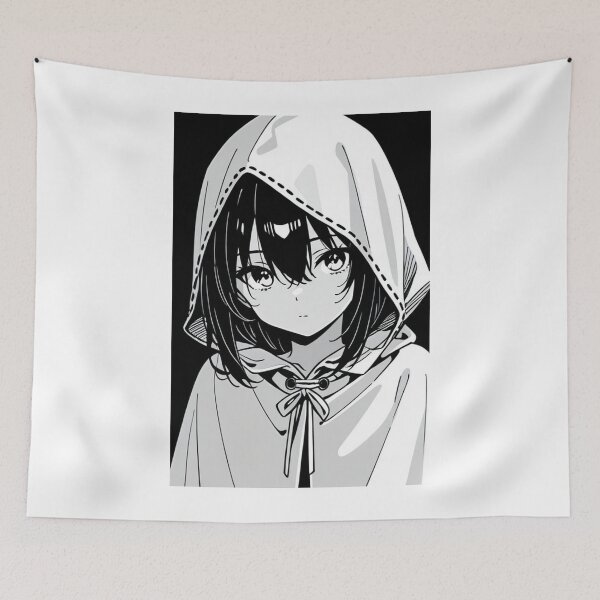 Item preview, Fashion - Man in White Hooded Cloak Hidden Face Streetwear Anime designed and sold by AnimeShin.