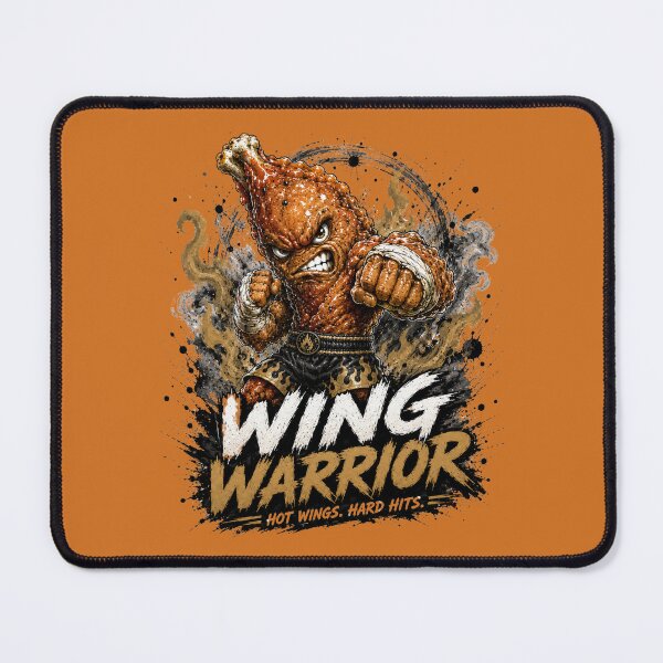 Item preview, Wing Warrior – Hot Wings Hard Hits Fighting Chicken designed and sold by BlackSector77.