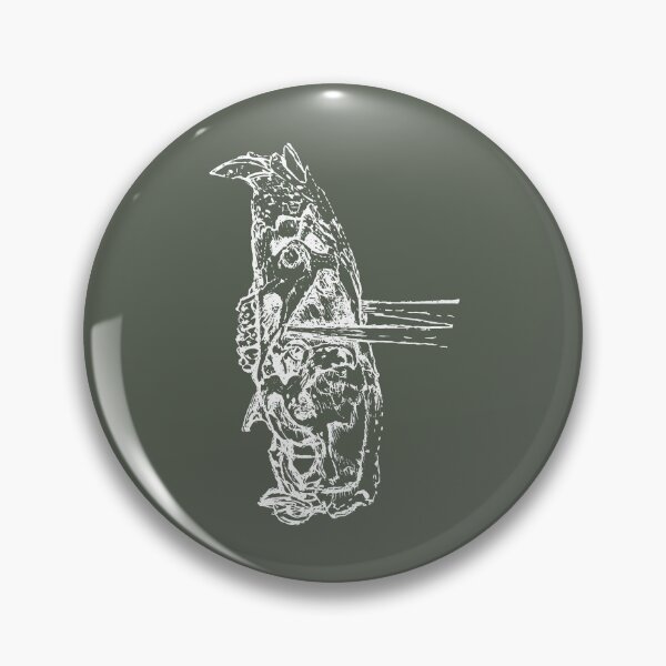 Item preview, Rat Skull & Skewers - Light Lines - (#555D50) designed and sold by The Stippler Process.
