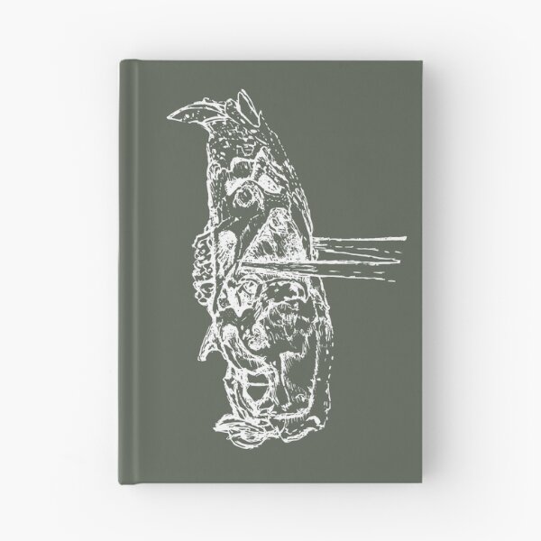 Item preview, Rat Skull & Skewers - Light Lines - (#555D50) designed and sold by The Stippler Process.