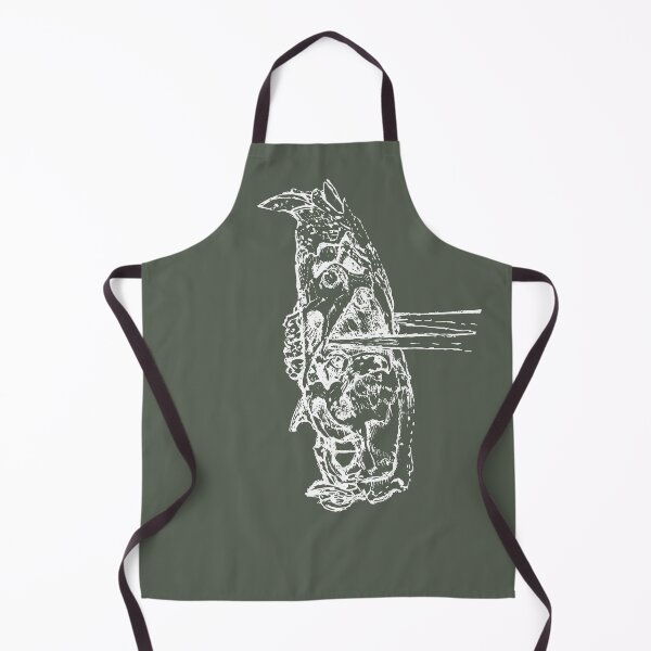 Item preview, Rat Skull & Skewers - Light Lines - (#555D50) designed and sold by The Stippler Process.