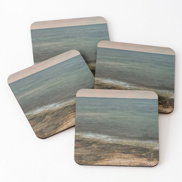 Item preview, Moody Rocky Shoreline and Coastal Harbor Waterfront Along Calm Sea Under Overcast Sky designed and sold by Nmallia.