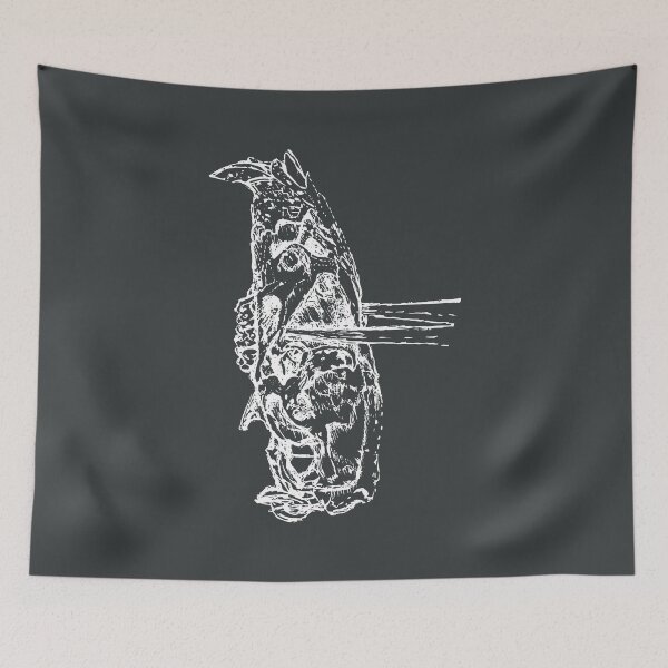 Item preview, Rat Skull & Skewers - Light Lines - (#353839) designed and sold by The Stippler Process.