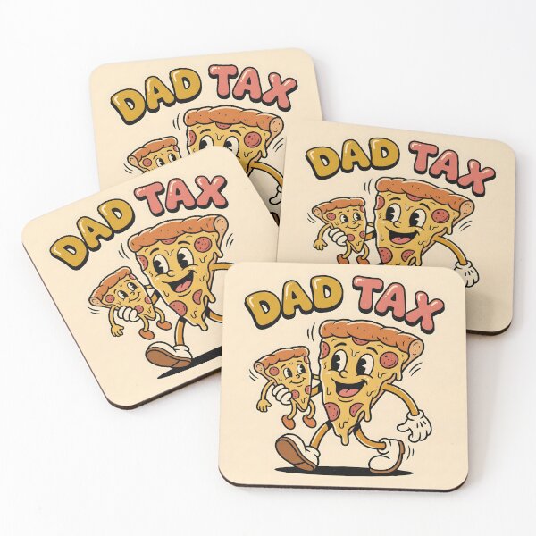 Item preview, Retro Mascot Dad Tax Pizza designed and sold by Glitchart66.