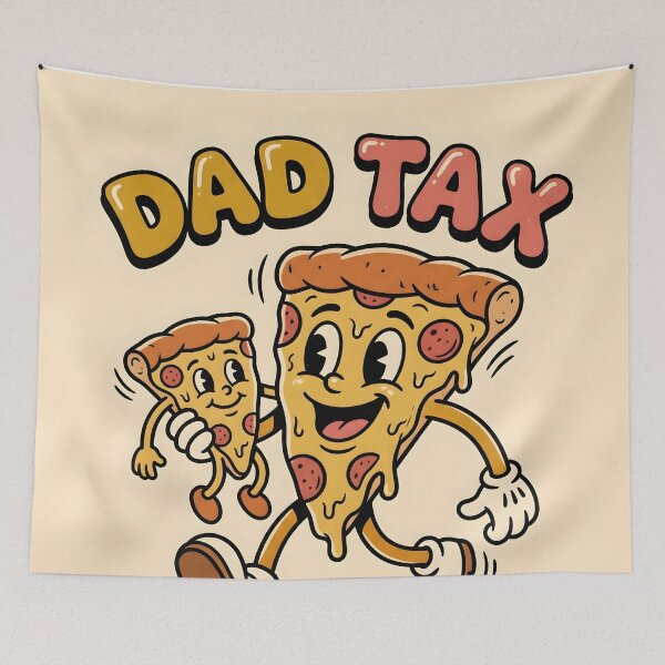 Item preview, Retro Mascot Dad Tax Pizza designed and sold by Glitchart66.