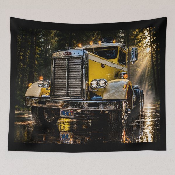 Item preview, The Long Haul – Classic Peterbilt in the Rain designed and sold by Kimberly Palmer.
