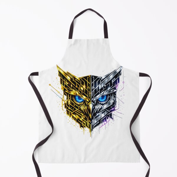 Item preview, Cyberpunk Owl – Geometric Gold & Silver Lines designed and sold by Naturalite19.