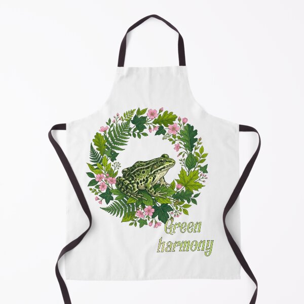 Item preview, Green Harmony Frog - Realistic Botanical Floral Circle Logo designed and sold by fit-and-fine26.