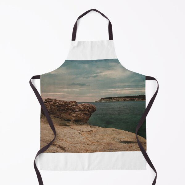 Item preview, Moody Rocky Shoreline and Coastal Harbor Waterfront Along Calm Sea Under Overcast Sky designed and sold by Nmallia.