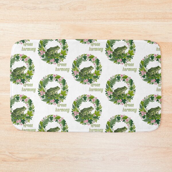 Item preview, Green Harmony Frog - Realistic Botanical Floral Circle Logo designed and sold by fit-and-fine26.