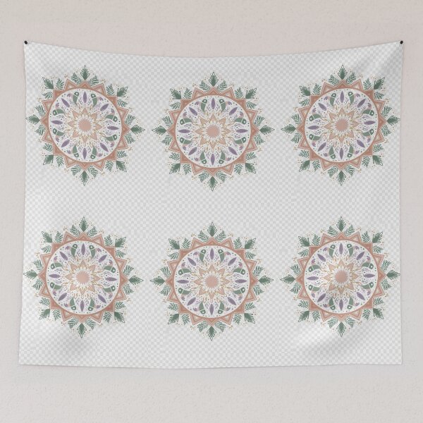 Item preview, Pastel Botanical Mandala Wall Art | Boho Floral Spiritual Decor designed and sold by GalleryPeak.