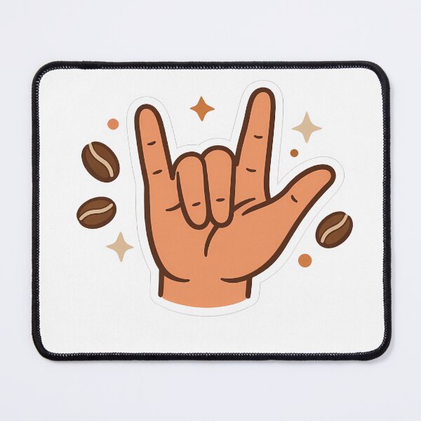 Item preview, Sign Language I Love You Coffee Beans Boho Art designed and sold by MIROUZ2000.