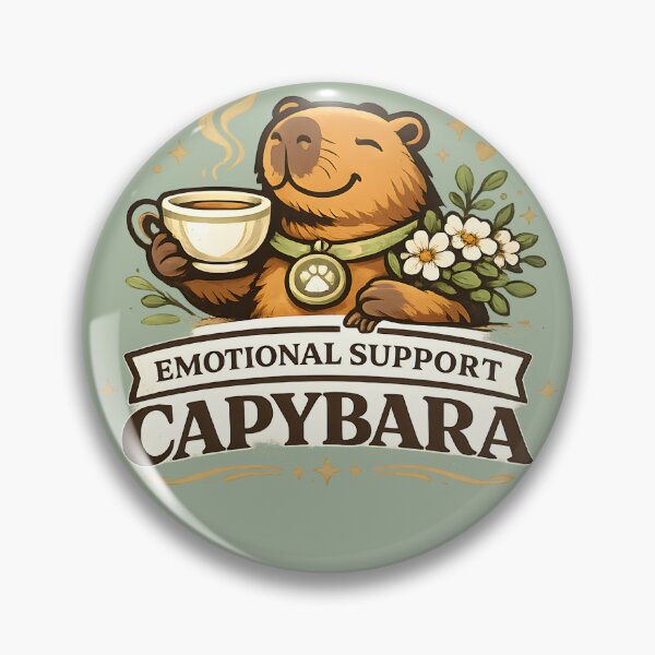 Item preview, Emotional Support Capybara Shirt – Cute Comfort Animal Tea Lover Vintage Graphic Tee designed and sold by  Artistry in Motion by MADsrecreation.