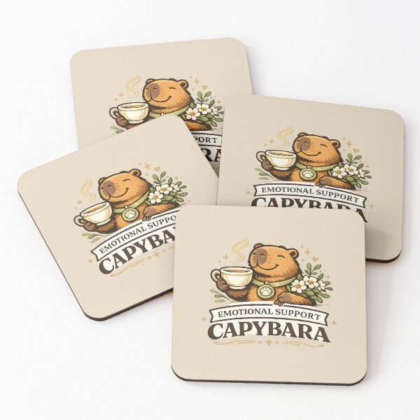 Item preview, Emotional Support Capybara Shirt – Cute Comfort Animal Tea Lover Vintage Graphic Tee designed and sold by  Artistry in Motion by MADsrecreation.