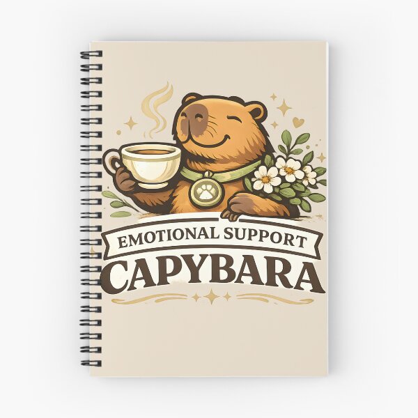 Item preview, Emotional Support Capybara Shirt – Cute Comfort Animal Tea Lover Vintage Graphic Tee designed and sold by  Artistry in Motion by MADsrecreation.