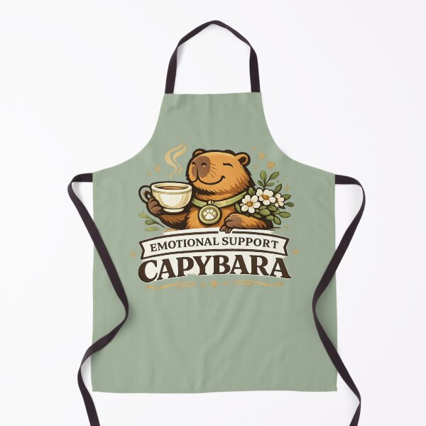 Item preview, Emotional Support Capybara Shirt – Cute Comfort Animal Tea Lover Vintage Graphic Tee designed and sold by Artistry in Motion by MADsrecreation.