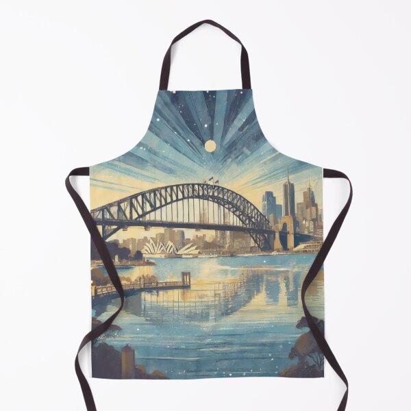 Item preview, Sydney Harbor Bridge Evening Vintage Travel Poster designed and sold by pod24.