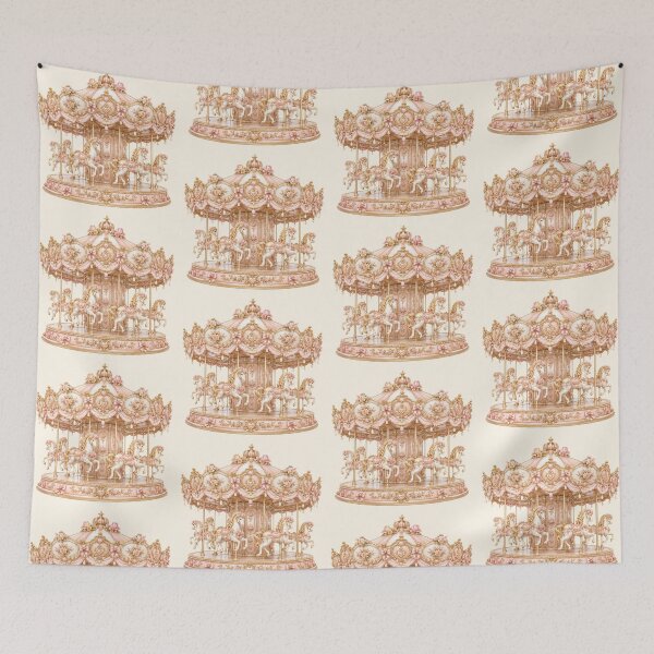 Item preview, Romantic Coquette Merry-Go-Round in Pink Rococo Style designed and sold by looplandger.