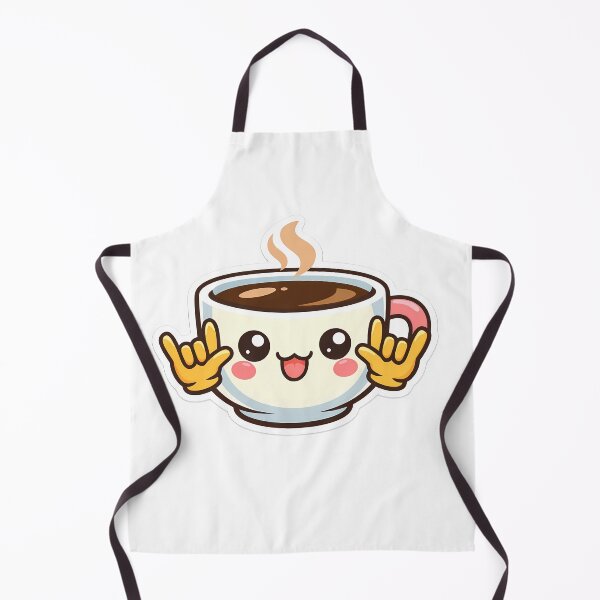 Item preview, Cute Kawaii Coffee Cup Sign Language Cartoon designed and sold by MIROUZ2000.