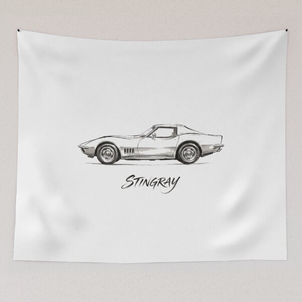 Item preview, C3 Stingray Convertible Retro Sunset Classic Muscle Car designed and sold by Off-Road-Zone.