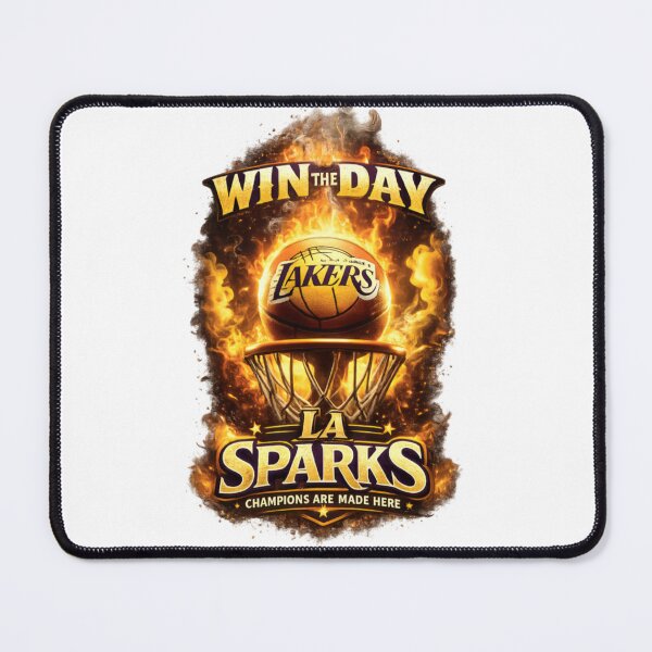 Item preview, LA Sparks Win The Day Basketball Championship Fire Graphic designed and sold by CatLovers Studio.