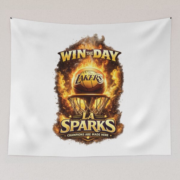 Item preview, LA Sparks Win The Day Basketball Championship Fire Graphic designed and sold by CatLovers Studio.