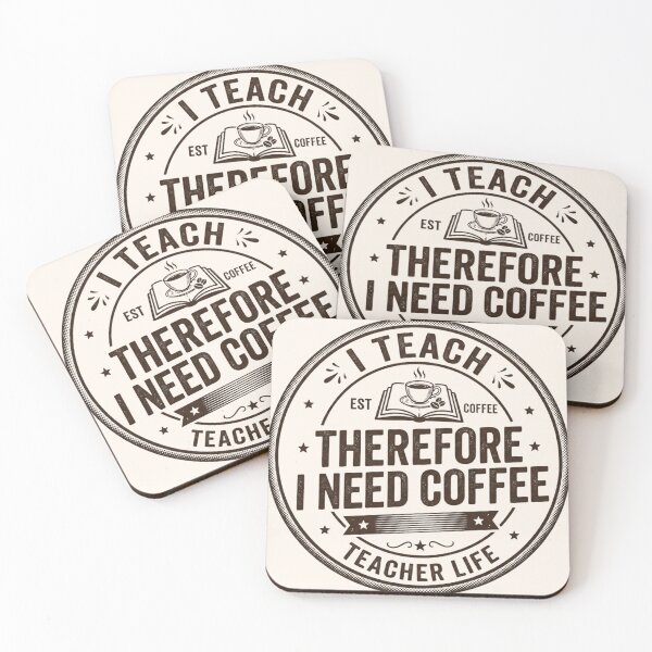 Item preview, I Teach Therefore I Need Coffee Vintage Teacher Appreciation designed and sold by Amr Darwish Graphic designer.