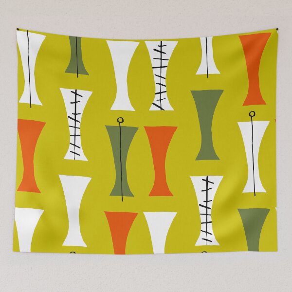 Item preview, Mid-Century Modern Olive, Tangerine And Mustard Colored Pattern   designed and sold by DEC02.