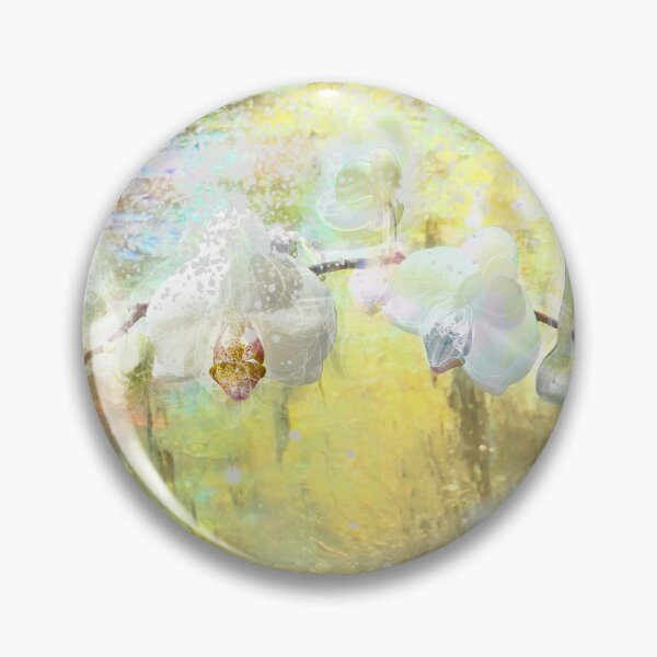 Item preview, Iridescent White Orchid Flower Artwork, Mystical Plant Art Print designed and sold by susan-meredith.