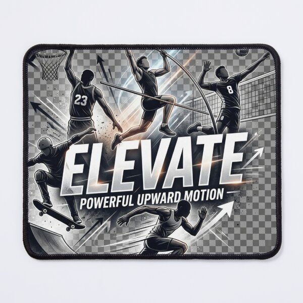 Item preview, ELEVATE | Powerful Upward Motion | Sports Motivation | Basketball Volleyball Skate | RAM 1330 designed and sold by AiNaturalsOnly.