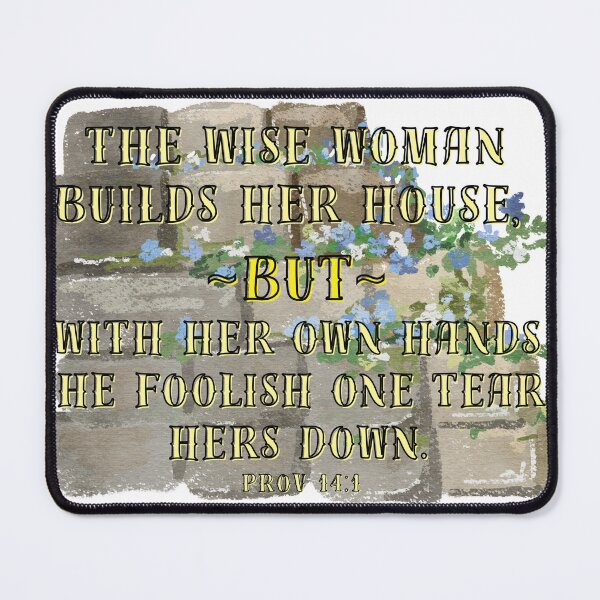 Item preview, Proverbs 14:1 wise & foolish woman designed and sold by stella literarium.