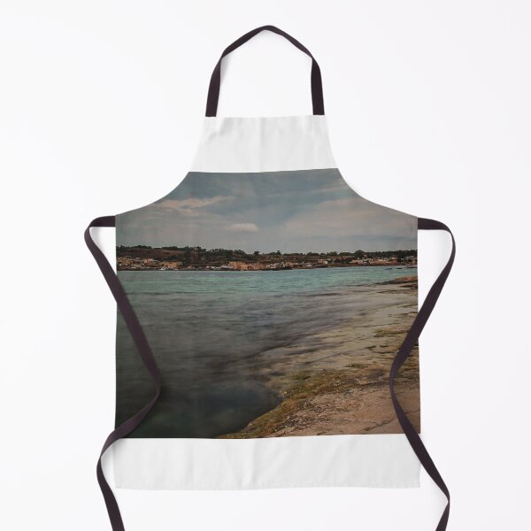 Item preview, Moody Rocky Shoreline and Coastal Harbor Waterfront Along Calm Sea Under Overcast Sky designed and sold by Nmallia.